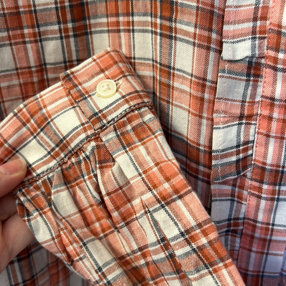 Loft Button Down Ruffle Top size S - Picture 5 of 9